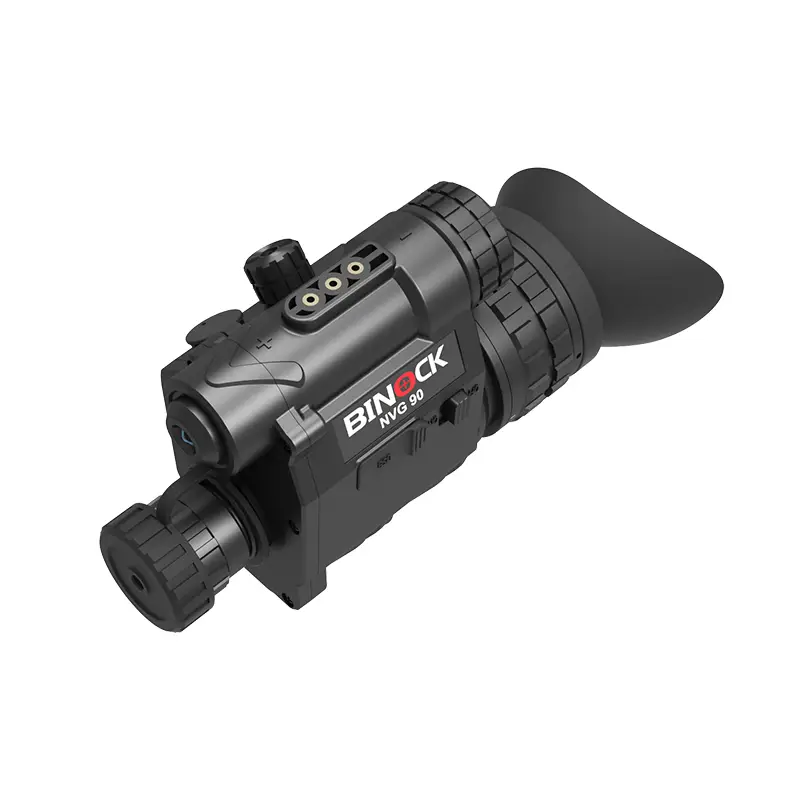 Боковая часть очков ночного видения Binock для шлема модели NVG90 на белом фоне