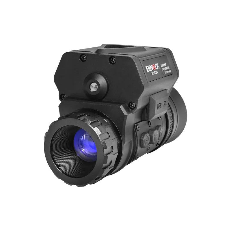 Монокуляр ночного видения Binock Model NVG50 с шлемом на белом фоне